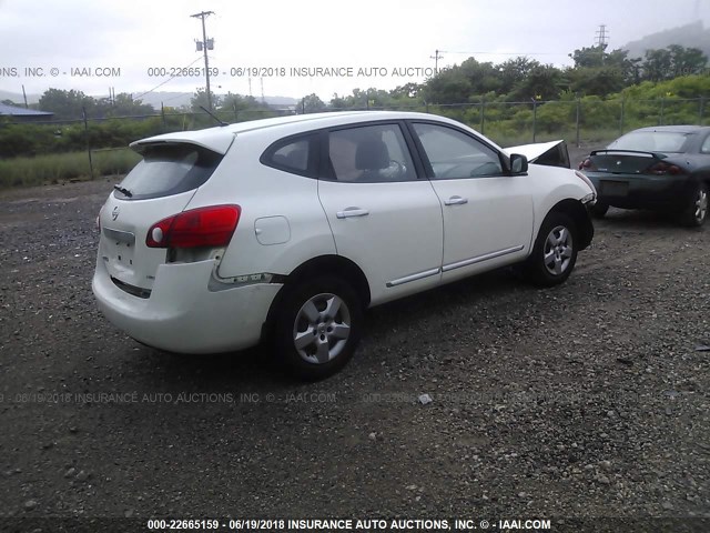 JN8AS5MV2CW417322 - 2012 NISSAN ROGUE S/SV WHITE photo 4