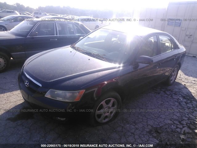 KMHEU46C56A076556 - 2006 HYUNDAI SONATA GLS/LX MAROON photo 2