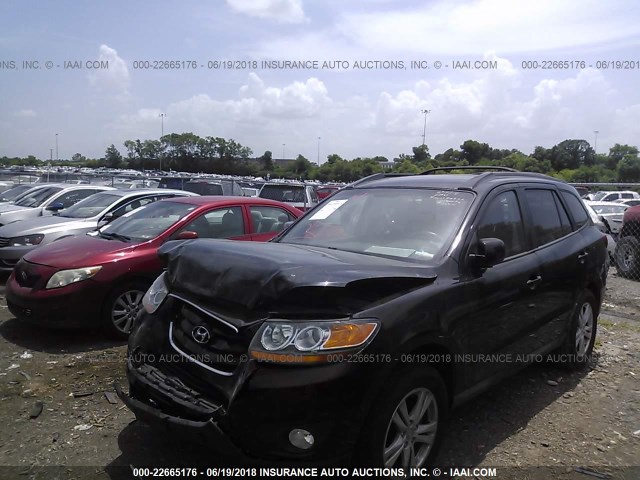 5NMSH4AG5AH353128 - 2010 HYUNDAI SANTA FE SE BLACK photo 2