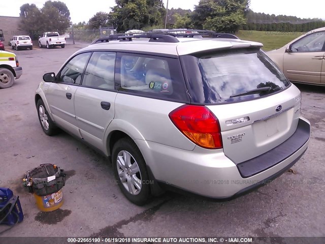 4S4BP61C857344282 - 2005 SUBARU LEGACY OUTBACK 2.5I TAN photo 3