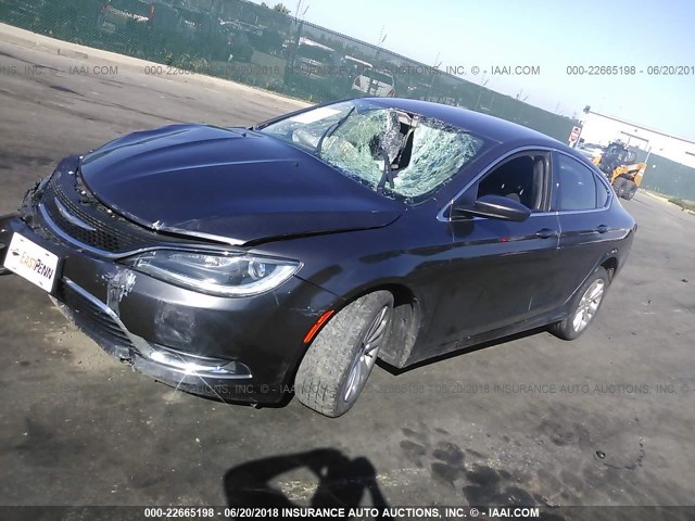 1C3CCCAB6FN744367 - 2015 CHRYSLER 200 LIMITED GRAY photo 2