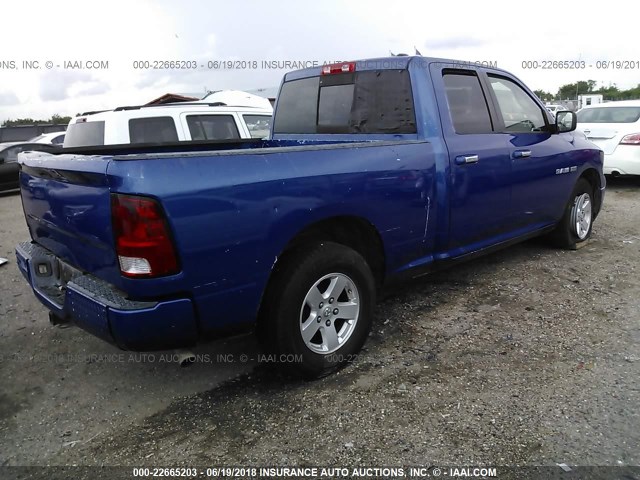 1D3HB18TX9S763217 - 2009 DODGE RAM 1500 BLUE photo 4