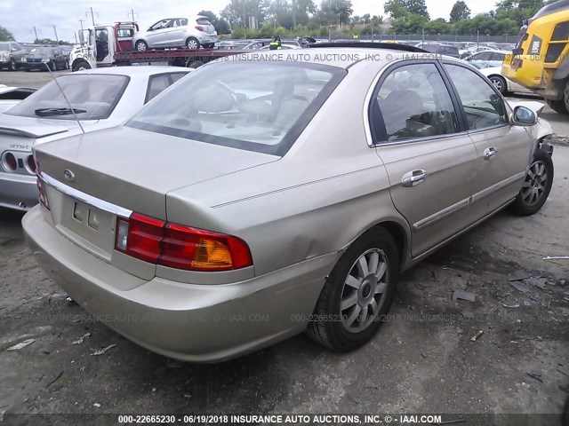 KNAGD126825170569 - 2002 KIA OPTIMA MAGENTIS/LX/SE TAN photo 4