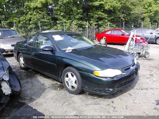 2G1WX15K729228505 - 2002 CHEVROLET MONTE CARLO SS მწვანე ფოტო 1