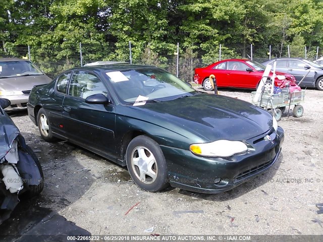 2G1WX15K729228505 - 2002 CHEVROLET MONTE CARLO SS GREEN photo 1