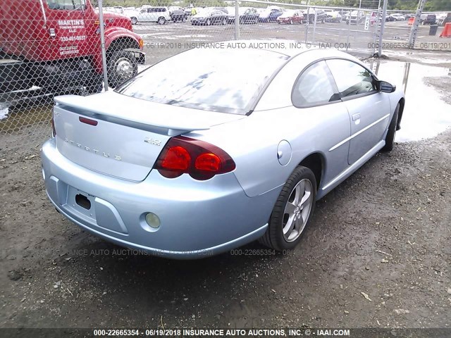 4B3AG52H74E058468 - 2004 DODGE STRATUS R/T Light Blue photo 4