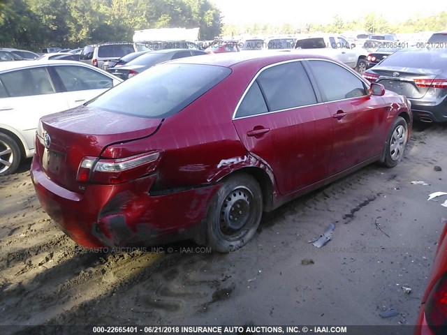 4T1BE46K39U348516 - 2009 TOYOTA CAMRY SE/LE/XLE 红色 照片 4