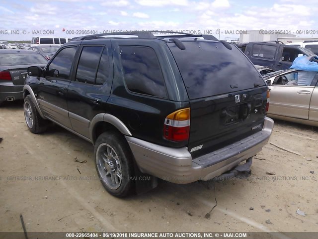 4S6CK58W514416183 - 2001 HONDA PASSPORT EX/LX მწვანე ფოტო 3