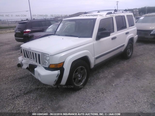 1J8HG48N46C129445 - 2006 JEEP COMMANDER WHITE photo 2