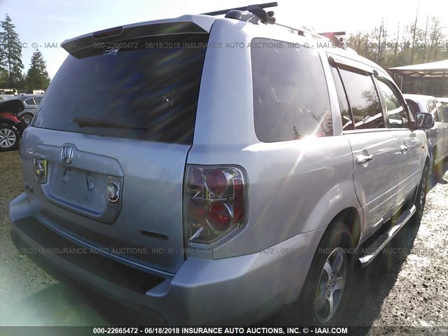 5FNYF18338B027762 - 2008 HONDA PILOT SE SILVER photo 4