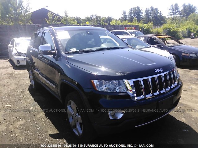 1C4RJFCT2DC542962 - 2013 JEEP GRAND CHEROKEE OVERLAND BLACK photo 1