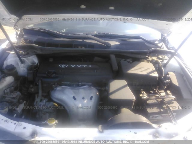 4T1BE46K18U780309 - 2008 TOYOTA CAMRY CE/LE/XLE/SE WHITE photo 10