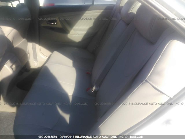 4T1BE46K18U780309 - 2008 TOYOTA CAMRY CE/LE/XLE/SE WHITE photo 8