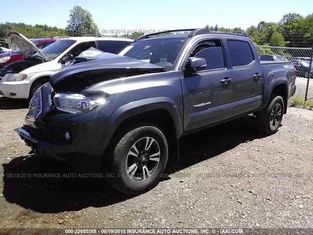 3TMCZ5AN2HM062034 - 2017 TOYOTA TACOMA DBL CAB/SR/TRDSPT/OR/PRO GRAY photo 2