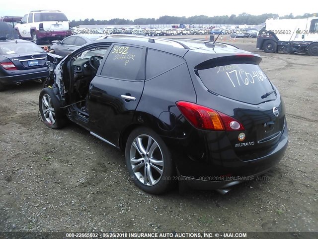 JN8AZ1MW3AW125043 - 2010 NISSAN MURANO S/SL/LE BLACK photo 3