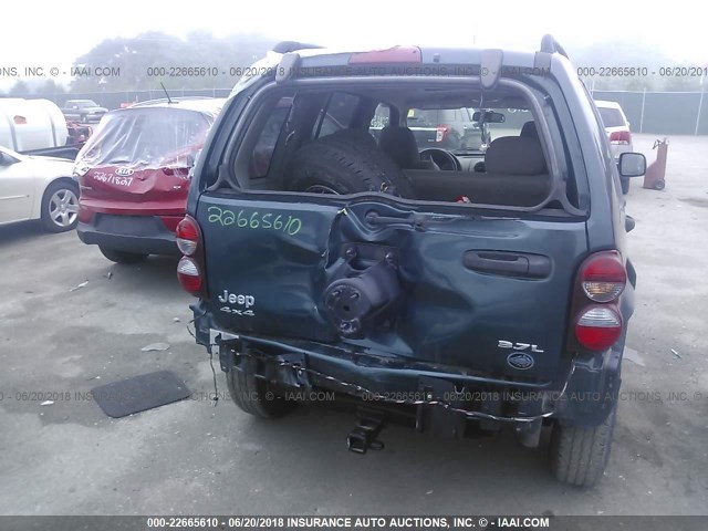 1J8GL38KX5W663537 - 2005 JEEP LIBERTY RENEGADE BLUE photo 6