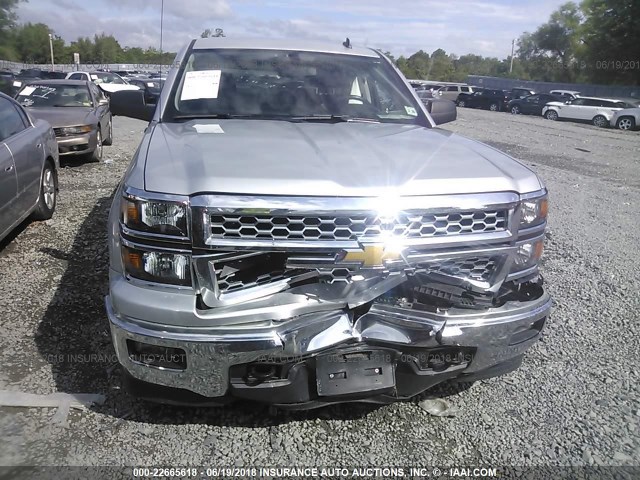 3GCUKREC8EG530268 - 2014 CHEVROLET SILVERADO K1500 LT SILVER photo 6