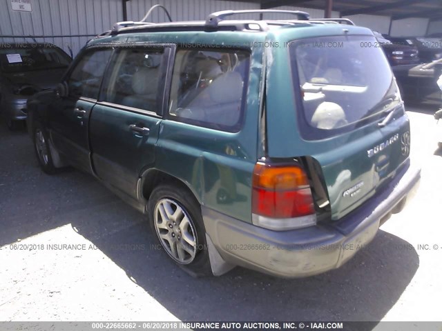 JF1SF6552YH704959 - 2000 SUBARU FORESTER S GREEN photo 3