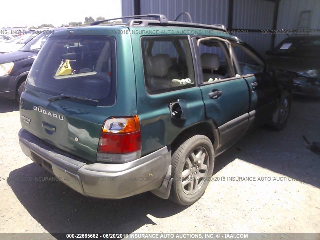 JF1SF6552YH704959 - 2000 SUBARU FORESTER S Yaşıl foto 4