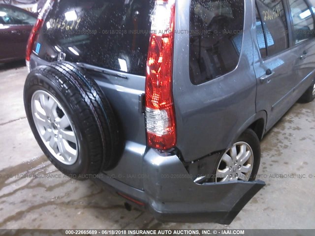 JHLRD78945C060394 - 2005 HONDA CR-V SE/EX GRAY photo 6