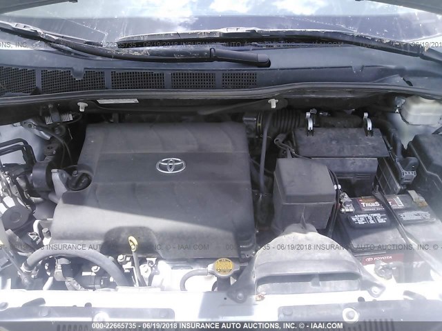 5TDYK3DC4FS539164 - 2015 TOYOTA SIENNA XLE/LIMITED SILVER photo 10