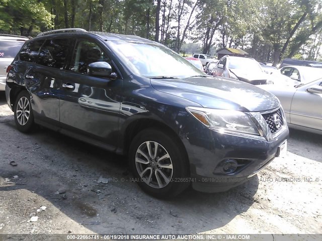 5N1AR2MNXDC626957 - 2013 NISSAN PATHFINDER S/SV/SL/PLATINUM 蓝色 照片 1