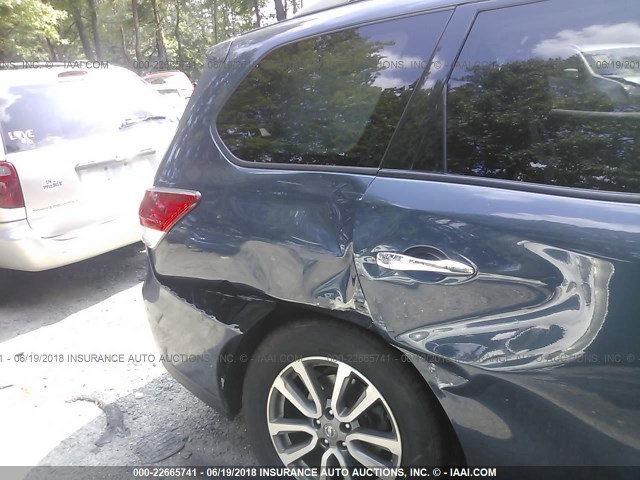 5N1AR2MNXDC626957 - 2013 NISSAN PATHFINDER S/SV/SL/PLATINUM 蓝色 照片 6