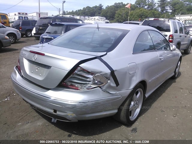 WDBTJ75J74F074764 - 2004 MERCEDES-BENZ CLK 500 SILVER photo 4