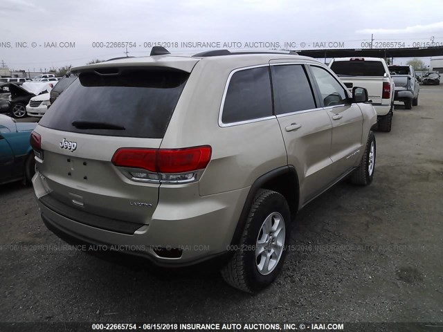 1C4RJFAG5EC361894 - 2014 JEEP GRAND CHEROKEE LAREDO GOLD photo 4