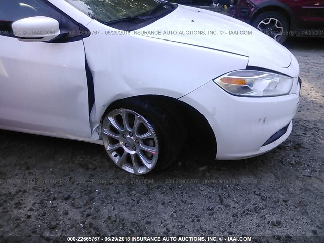 1C3CDFCHXDD235384 - 2013 DODGE DART LIMITED/R/T WHITE photo 6