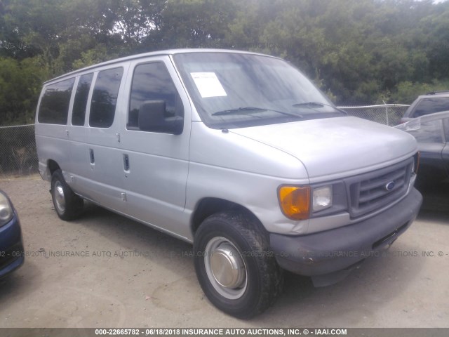 1FBNE31L64HA54061 - 2004 FORD ECONOLINE E350 SUPER DUTY WAGON GRAY photo 1