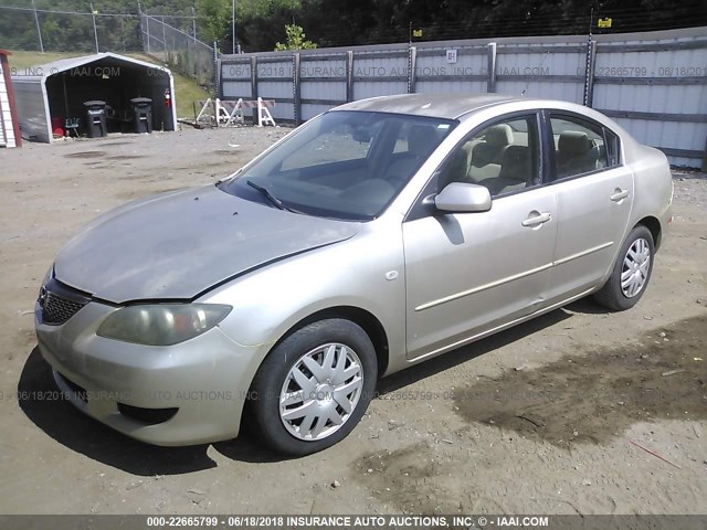 JM1BK12FX41152779 - 2004 MAZDA 3 I Champagne photo 2