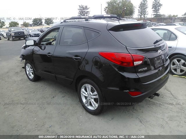 KM8JU3AC1DU729881 - 2013 HYUNDAI TUCSON GLS/LIMITED BLACK photo 3