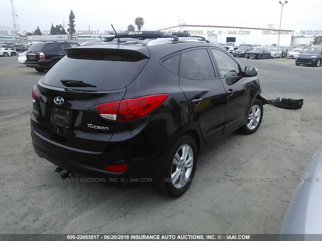 KM8JU3AC1DU729881 - 2013 HYUNDAI TUCSON GLS/LIMITED BLACK photo 4