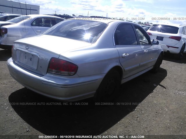 KMHWF25S05A166403 - 2005 HYUNDAI SONATA GL SILVER photo 4