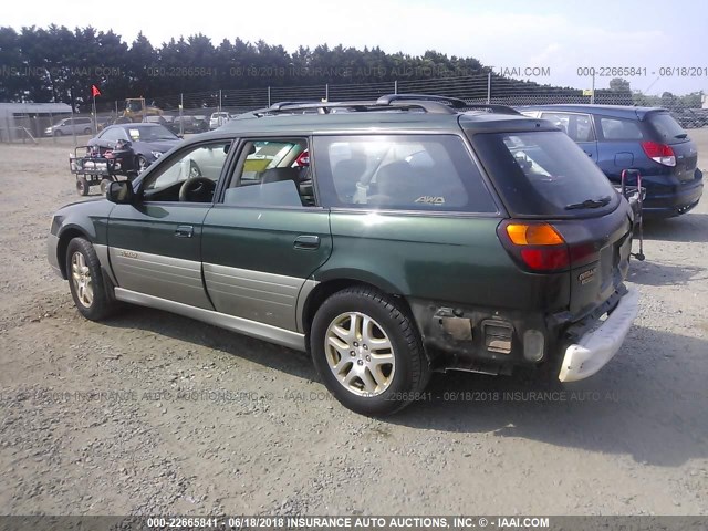 4S3BH686427618011 - 2002 SUBARU LEGACY OUTBACK LIMITED GREEN photo 3