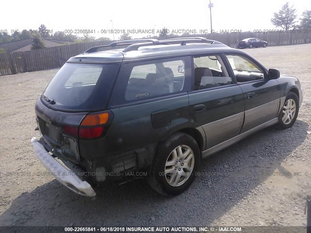 4S3BH686427618011 - 2002 SUBARU LEGACY OUTBACK LIMITED GREEN photo 4