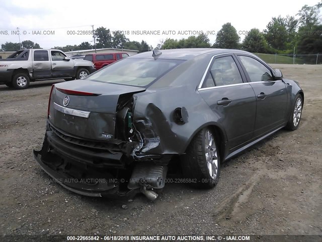 1G6DL5ED8B0145617 - 2011 CADILLAC CTS PERFORMANCE COLLECTION GRAY photo 4