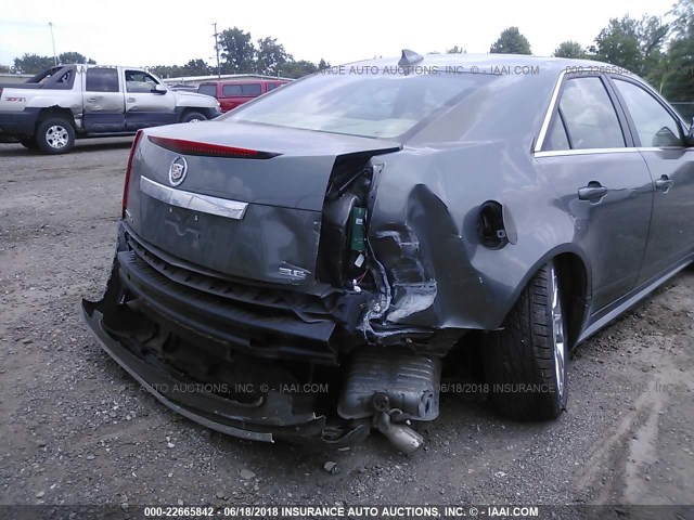 1G6DL5ED8B0145617 - 2011 CADILLAC CTS PERFORMANCE COLLECTION GRAY photo 6