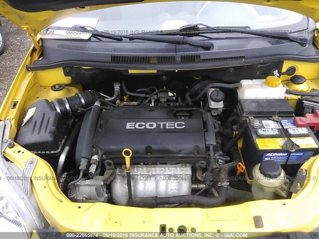 KL1TD6DE9AB064125 - 2010 CHEVROLET AVEO LS/LT 黄色 照片 10