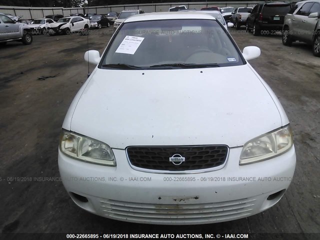 3N1CB51D5YL303122 - 2000 NISSAN SENTRA XE/GXE WHITE photo 6