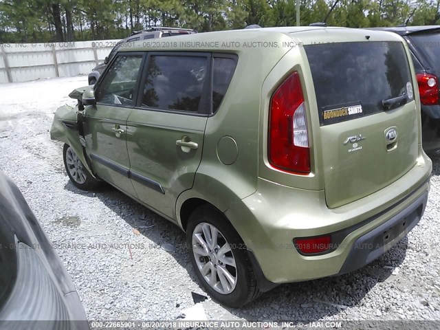 KNDJT2A68D7593985 - 2013 KIA SOUL +/!/SPORT GREEN photo 3