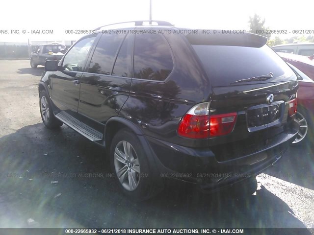 5UXFB53526LV27097 - 2006 BMW X5 4.4I BLACK photo 3