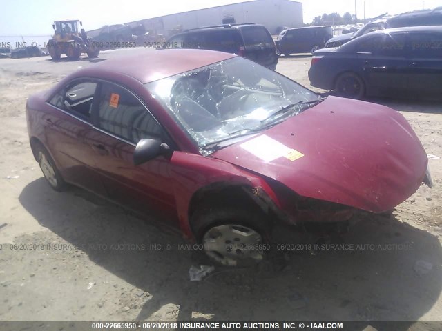 1G2ZF58B174196871 - 2007 PONTIAC G6 VALUE LEADER/BASE RED photo 1