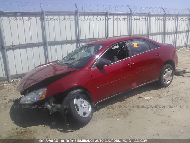 1G2ZF58B174196871 - 2007 PONTIAC G6 VALUE LEADER/BASE RED photo 2