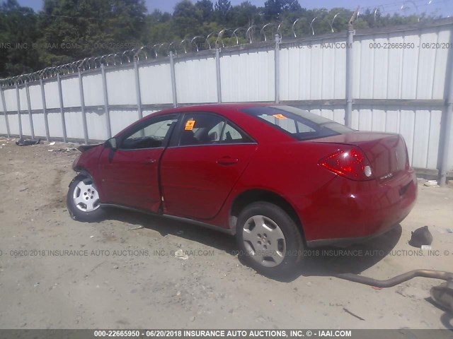 1G2ZF58B174196871 - 2007 PONTIAC G6 VALUE LEADER/BASE RED photo 3