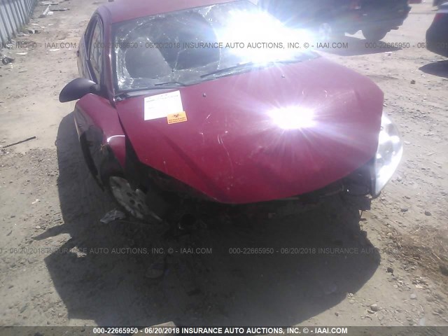 1G2ZF58B174196871 - 2007 PONTIAC G6 VALUE LEADER/BASE RED photo 6