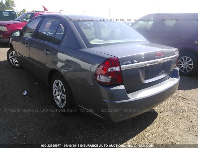 1G1ZS58F87F214015 - 2007 CHEVROLET MALIBU LS ნაცრისფერი ფოტო 3