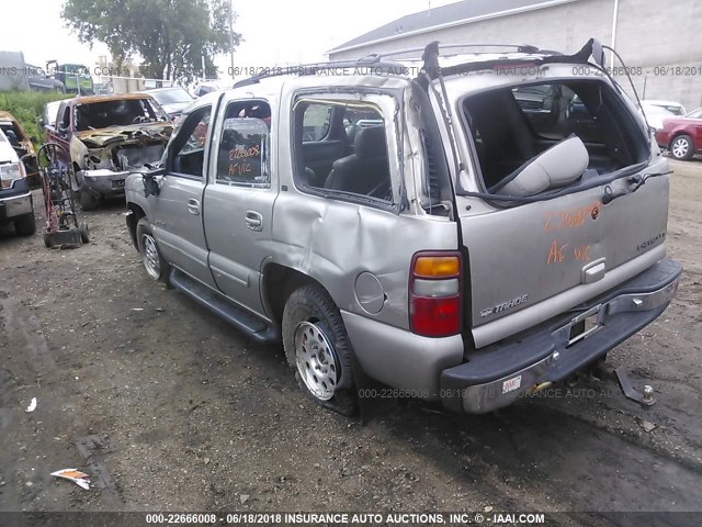 1GNEK13T9YJ167157 - 2000 CHEVROLET TAHOE K1500 SILVER photo 3