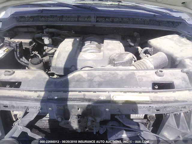 1N6AA06A34N574437 - 2004 NISSAN TITAN XE/SE/LE WHITE photo 10